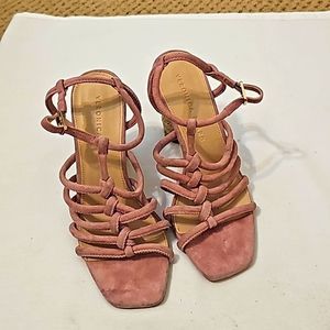 Veronica Beard Pink Strappy Heels